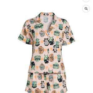 Walmart Halloween 2023 pink monsters pajama set size medium